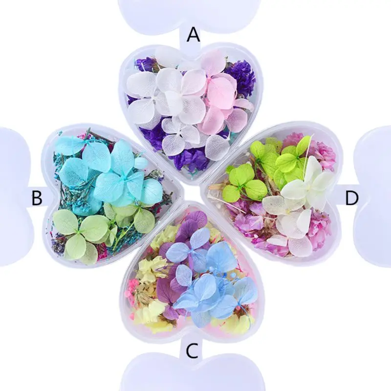 

1 Box Epoxy Filler Real Dried Flower Mixed 3D Nail Stickers Decorations Herbarium Craft Art Jewelry Making DIY Accessories