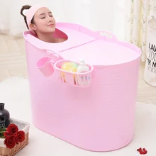 Утолщенная жесткая пластиковая бочка для взрослых, очень большая бочка для ванны, Детская ванна, полускладная бочка для ванны с крышкой