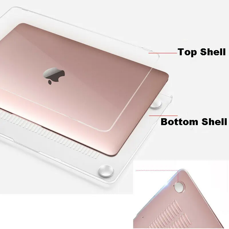 Кристальный/Матовый Жесткий Чехол для ноутбука MacBook Air Pro Retina Touch Bar & ID 11 12 13 14 15 16 inchs