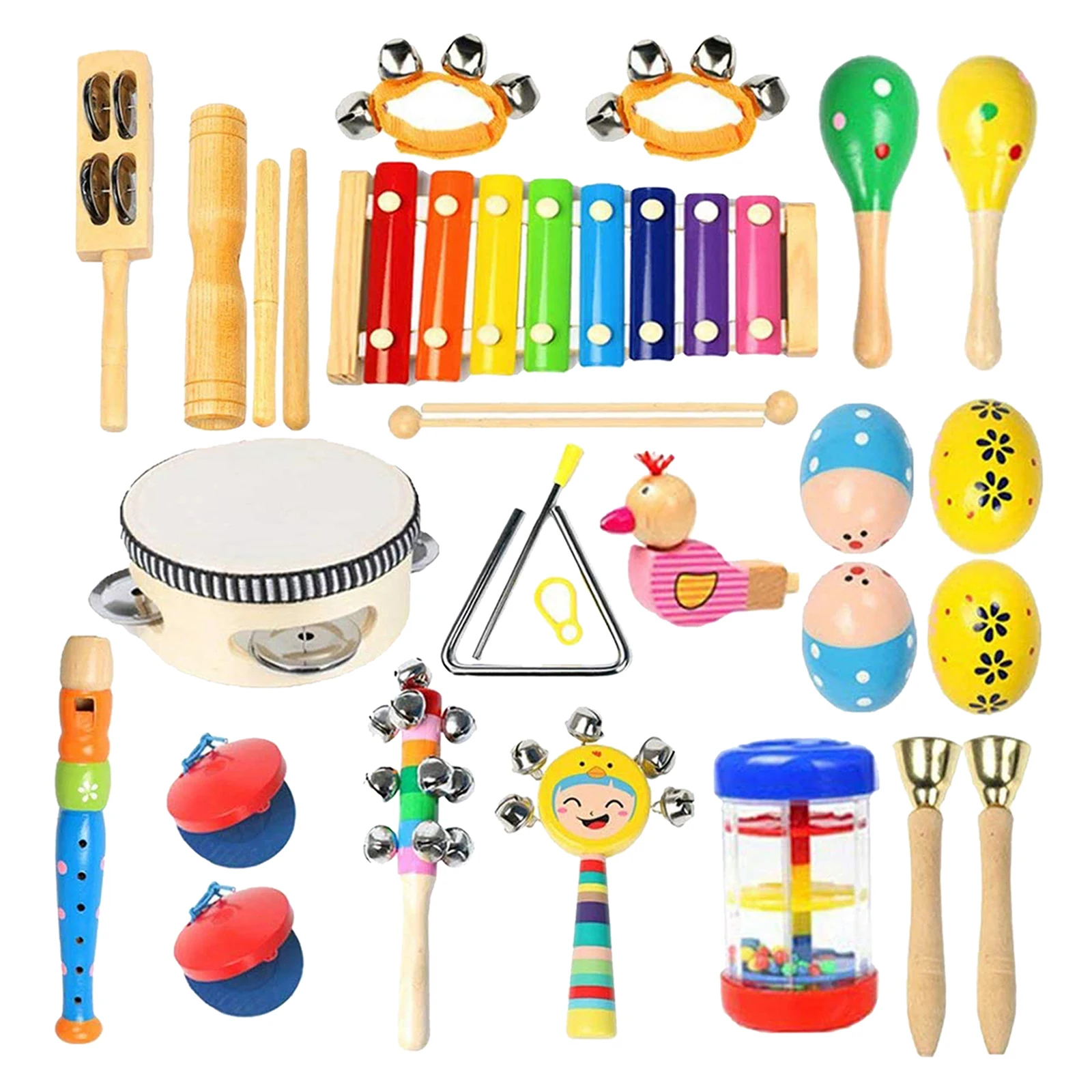 Instrumentos musicales para niños pequeños con bolsa de transporte, juego juguetes de Musical en 1 para niños con xilófono, banda de ritmo|Instrumento musical de juguete| - AliExpress