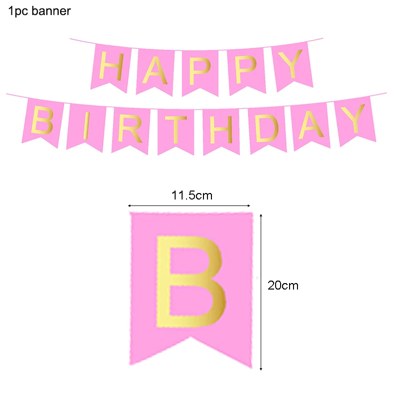 1-й первый день рождения принадлежности синий розовый одноразовая скатерть бумажные тарелки салфетки чашки набор один год День рождения украшения