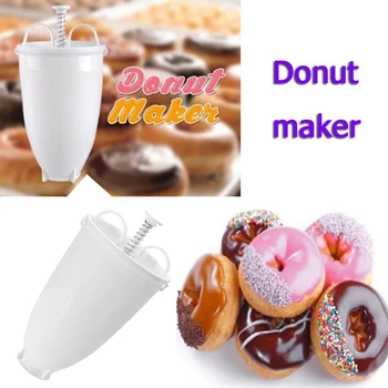 

Plastic Donut Maker Dispenser Doughnut Cake Mould Easy Manual Waffle Dispenser Fry Donut Mould Kitchen Pastry Baking Tool