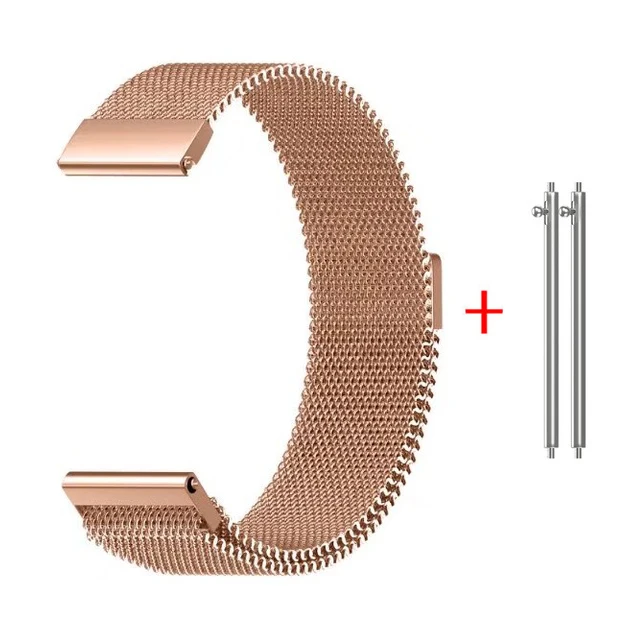 rose gold 22 мм 20 мм для samsung gear sport S2 S3 Frontier классический ремешок huami amazfit ремешок Bip huawei GT 2 galaxy watch active 42 46 мм - Цвет ремешка: rose gold