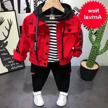 

Clothes Baby Boy Children Boys Clothing Set Fashion Boys Jackets + T-shirts + Pants 3PCS Boy Tracksuit Set Casual Kids Clothes