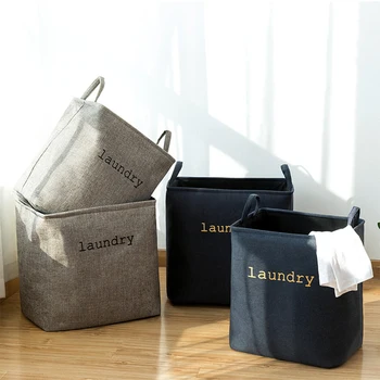 

Dual Fabric EVA Dirty Clothes Basket Foldable Laundry Hamper with Handles Square Storage Bin 1pcs Clothing 1pc about 430g