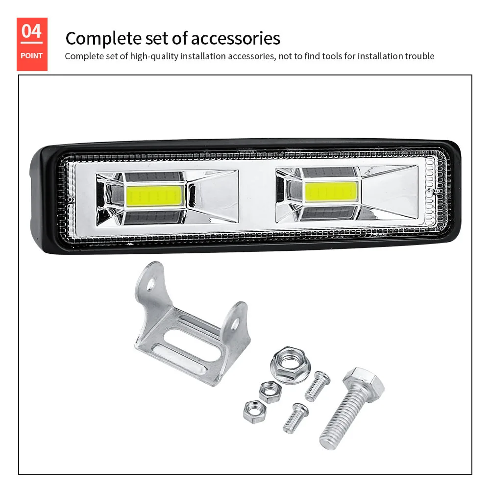 

6500K Working Light Daytime Running Spotlight Fog Off-road White 9V-30V