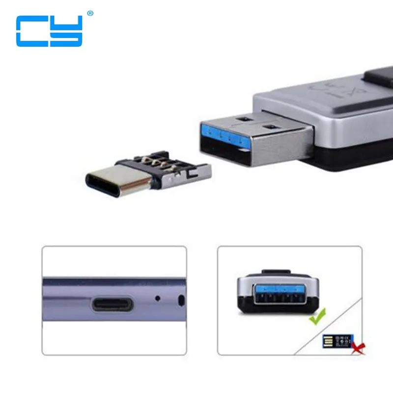 Переходник с Type C на USB OTG для флеш накопителя S8 Note8 телефона Android # C77 Прямая