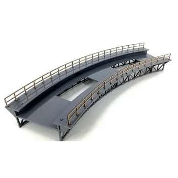 

1:87 HO Scale Train Railway Scene Decoration Q4 R4 Curved Railway Bridge Model without Pier for Sand Table Model Building Kits