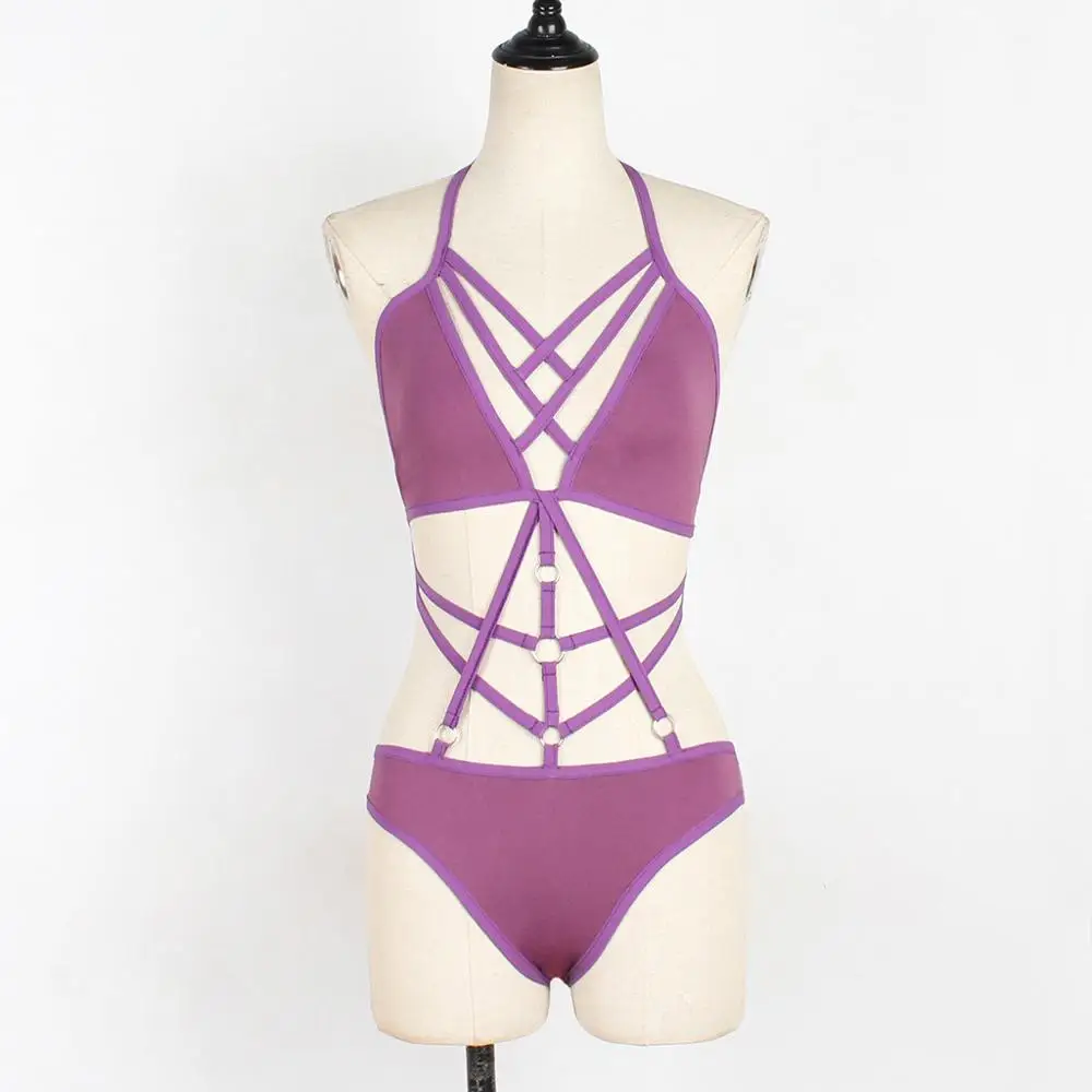 Soutien gorge ensemble женское нижнее белье Babydoll Bralette бюстье одежда для сна нижнее белье комбинезоны нижнее белье T - Цвет: Фиолетовый