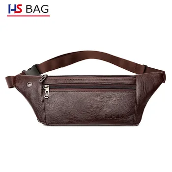 

New Pu Leather Waist Bag Outdoor Leisure Waist Bag Multi-function Lady Cash Register Bag Riding Hiking Waist Bag
