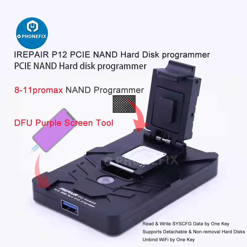 Irepair P12 New Box Mijing No Disassembly Required Hard Disk Dfu Reading Writing Change Serial Number For Ipad Iphone 6 11promax Hand Tool Sets Aliexpress
