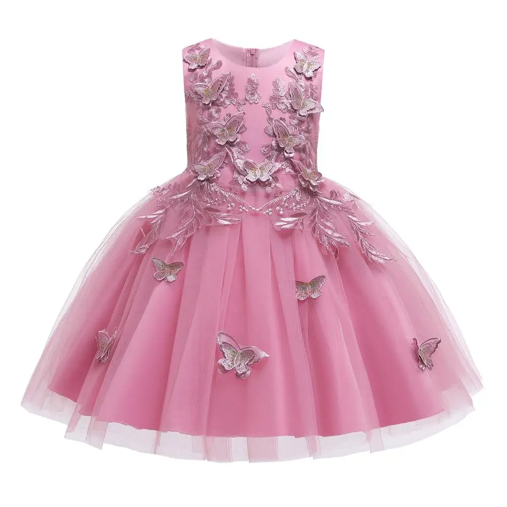 Детские платья для девочек, праздничное платье принцессы на день рождения, детская одежда, свадебное платье с цветами для девочек 4, 5, 6, 7, 8, 9, 10 лет