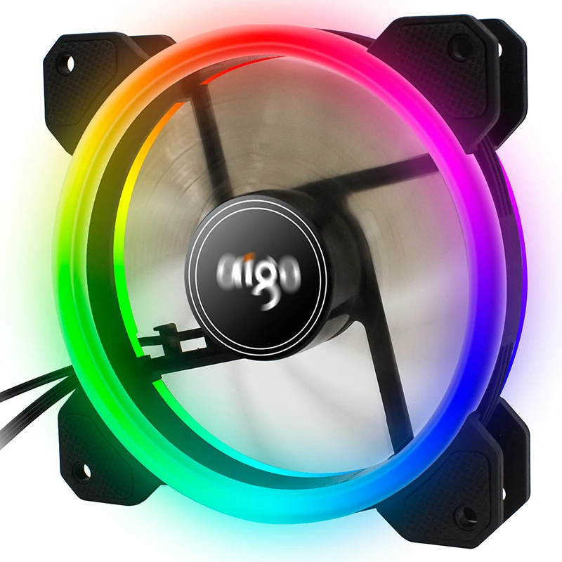 Aigo 2019 DR12 компьютерный ПК Корпус Вентилятор RGB Регулировка светодиодный