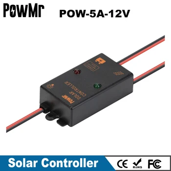 PowMr 5A 12V Pannello solare Caricatore Controller IP67 per piccolo uso domestico solare Mini formato Regolatore solare Carico funzionante 24 ore Nuovo