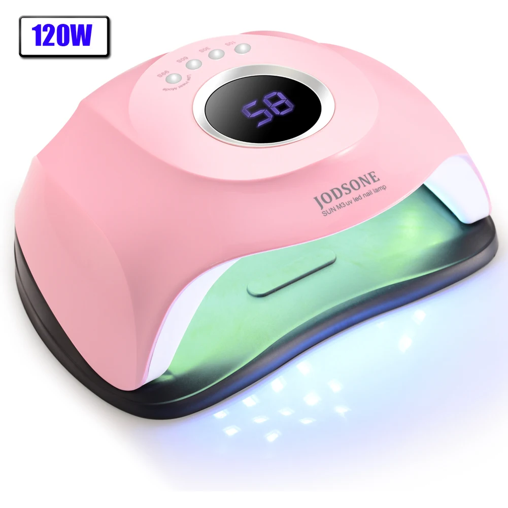 120W Светодиодная УФ лампа для ногтей маникюра сушилка 45 шт. LED Beads10/30/60/99s таймер
