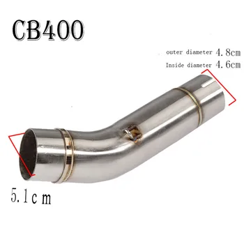 

CB400 Middle Link Pipe 51mm Motorcycle Silencer System for Honda CB400 2008 2009 2010 2011 2012 2013 2014 2015 2016 2017