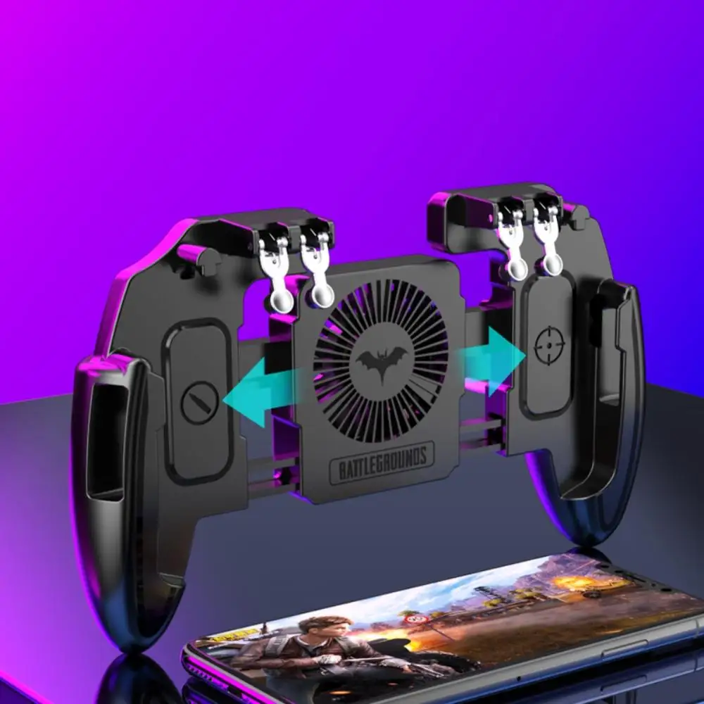  For iPhone Android Phone with Cooler Six Finger PUBG Mobile Shooting Game Controller Gamepad Trigge