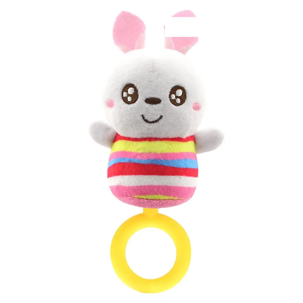 Baby Rattle Plush Toy Marine Animal car pendant Crib Bed Hanging Animal Teether Interaction Colorful Fun Early Educational Dolls