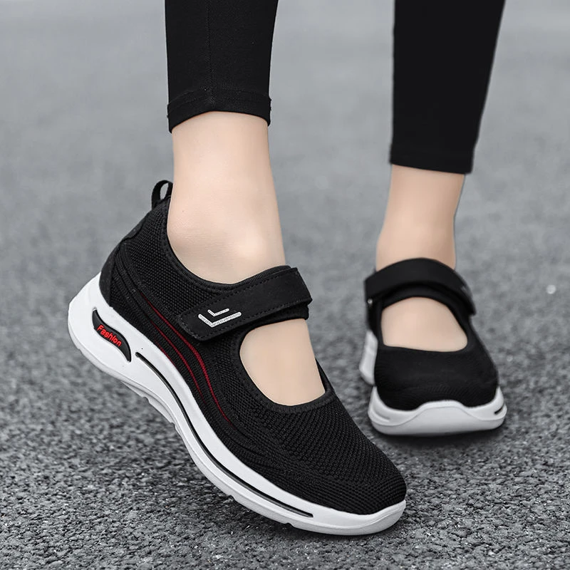 Zapatillas cómodas para caminar para mujer, zapatos transpirables y ligeros para exteriores, para correr, bailar, de verano|Zapatillas de correr| - AliExpress
