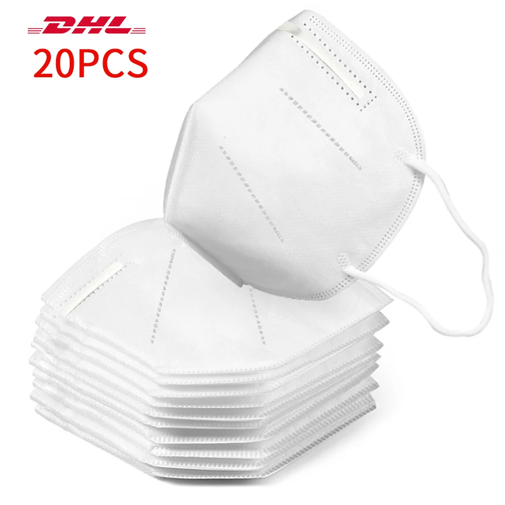 

Waterproof 95% Filtration Mouth Masks KN95 FDA Dustproof Anti-fog And Breathable Face Masks 5-Layer Fast shipping DHL