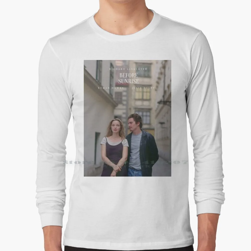 Prima Della Tendenza Della Maglietta Del Film 100% Puro Cotone Prima Dell'Alba Prima Della Trilogia Prima Di Julie Delpy Stephen Hawke Richard Linklat