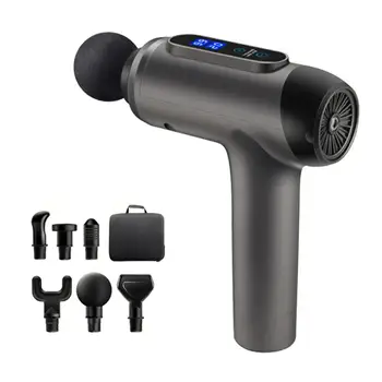 

6 Head Massage Gun Muscle Vibration Relax Massager Fascial Gun Fitness Equipment Noise Reduction Design For Male Female