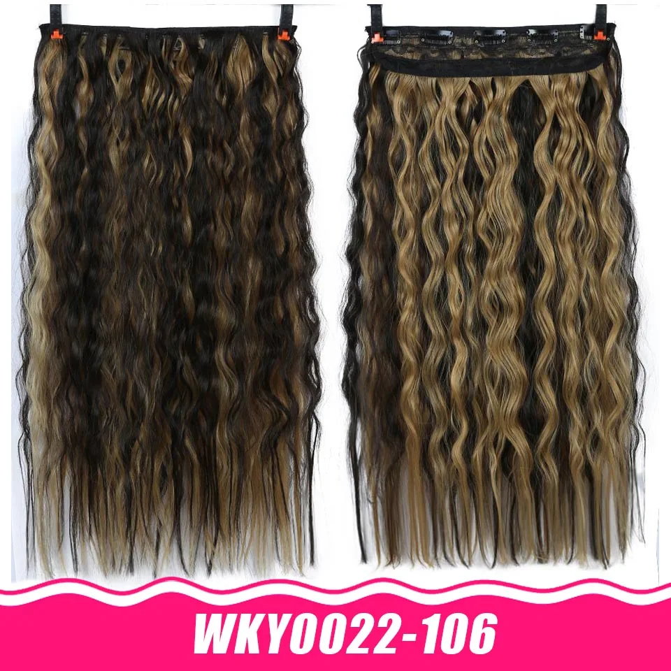 AOOSOO, 9 цветов, 5 клипов, синтетические волосы для наращивания, длинные вьющиеся, водная волна, термостойкие, 22 дюйма, женские головные уборы