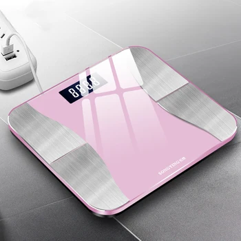 

Bluetooth Smart Body Fat Scale USB Rechargeable APP Data LED Display Fitness Yoga Tools Scale Wireless Digital Bathroom Scales