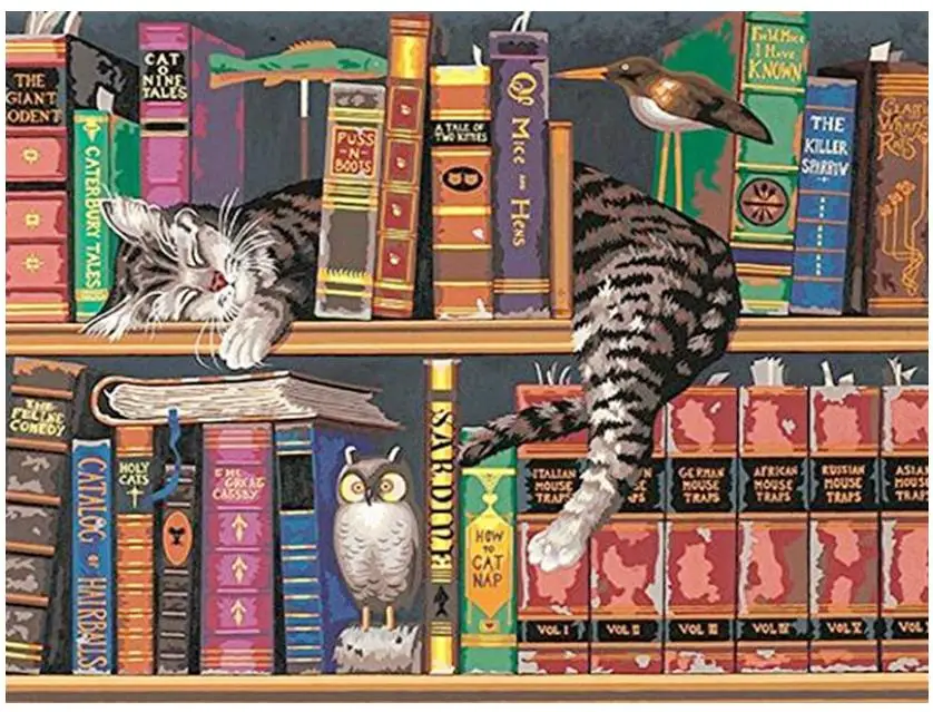 Алмазная мозаика книга чехол кошка алмазная живопись рисование стразы картина