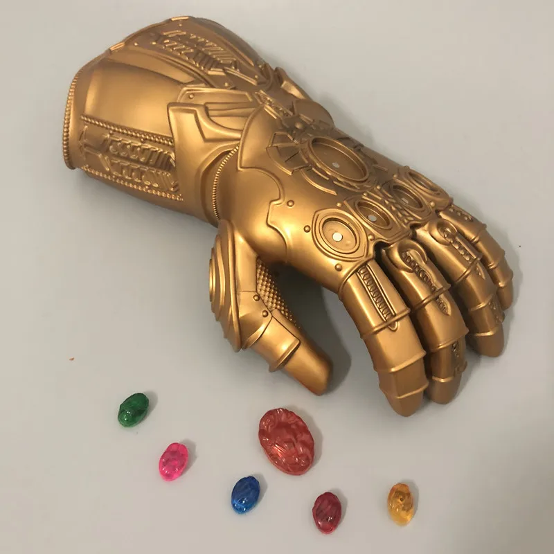 Взрослые Мстители Endgame IronMan Infinity Gauntlet камни подвижный Халк светодиодный светильник Косплей танос человек латексные перчатки оружие супергероя