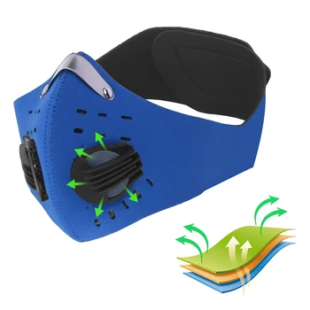 

1pc Breathing Valve Cycling Mask With Filter Activated Carbon Masks Cycling Mask