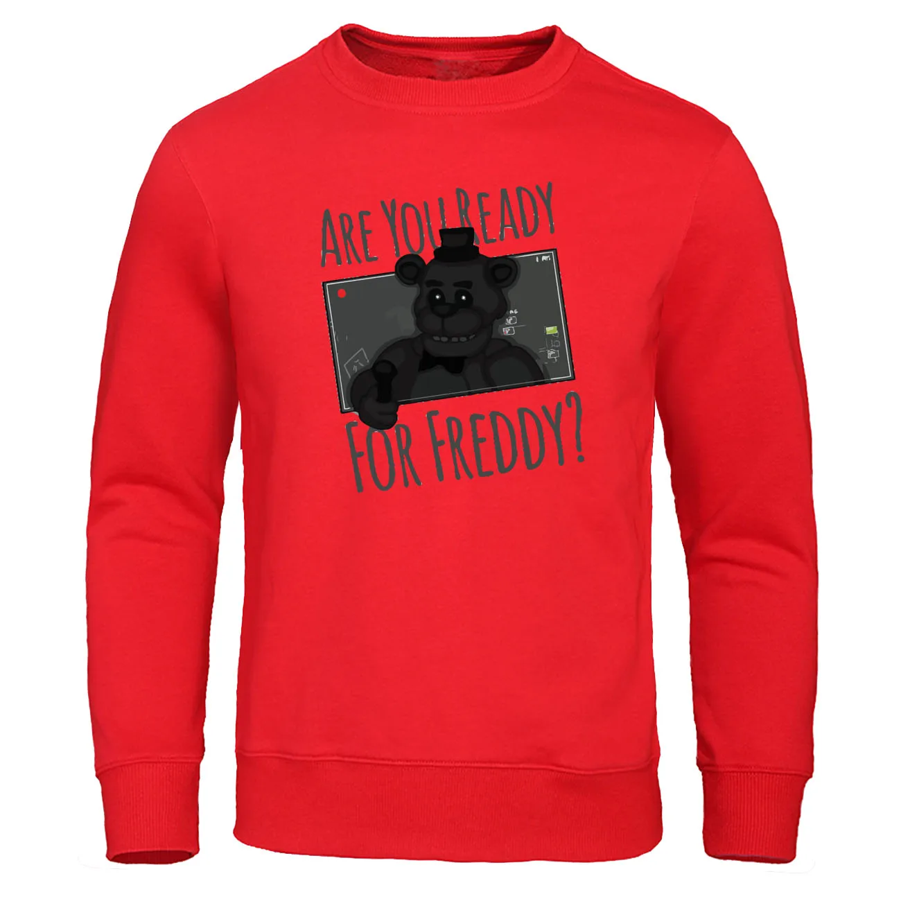 Вы готовы к Фредди? Толстовки с принтом Five Nights At Freddy's Inspired Gamers, осенняя Флисовая теплая толстовка, Мужская Уличная одежда