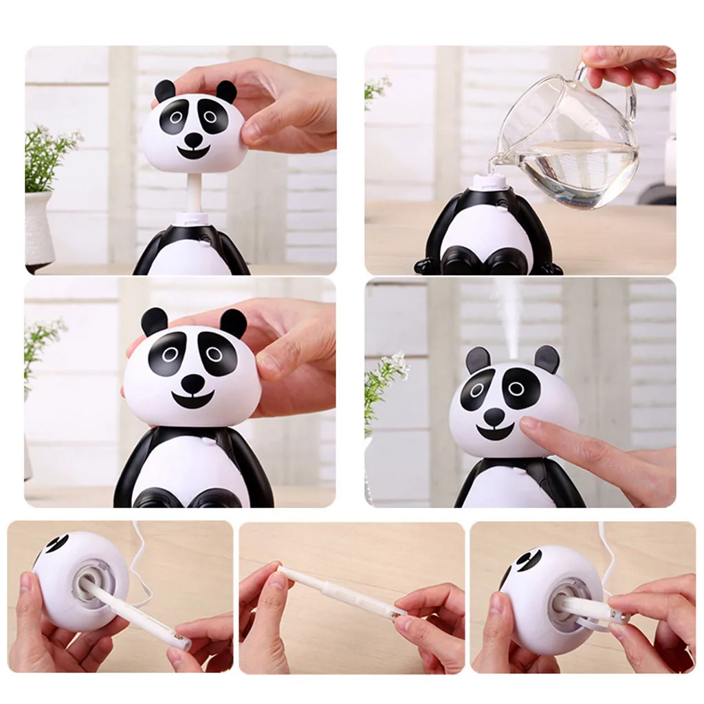 Воздушный Диффузор Ароматерапия Увлажнитель воздуха распылитель cutepanda домашний и Декор для дома увлажнитель воздуха miniusbувлажнитель