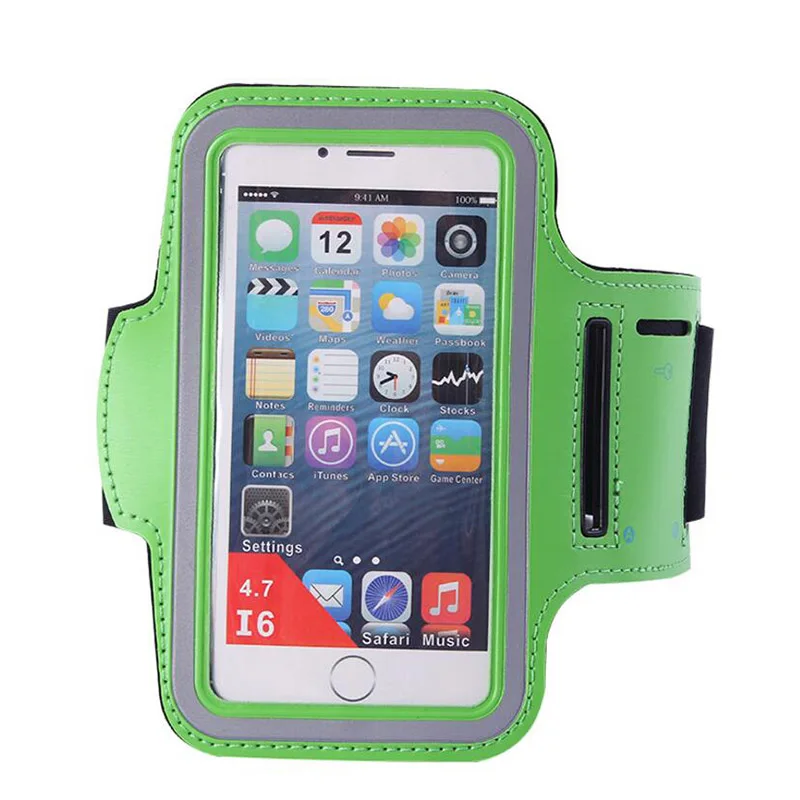 Green Universal Cell Phone Sports Arm Bag Running Fitness Strap Pouch Pocket Unisex - Цвет: Green