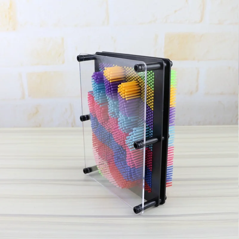 Strongwell Colorful Varied Pin Art 3D Sculpture DIY Needle Carving Mold Desk Toy Decoration Decorat
