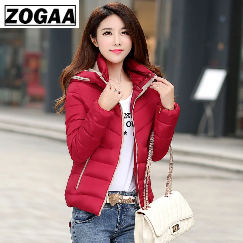

ZOGAA 2020 Women Winter Coat Cotton Paddedd Winter Warm Overcoat Coat Casual Solid Jacket Women Parkas Outerwear Short Jacket