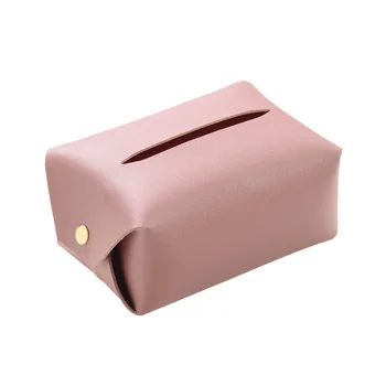 

Hotel Paper Container Organizer Desktop Tissue Box Waterproof Napkin Holder Home Car Faux Leather Living Room Pouch Office