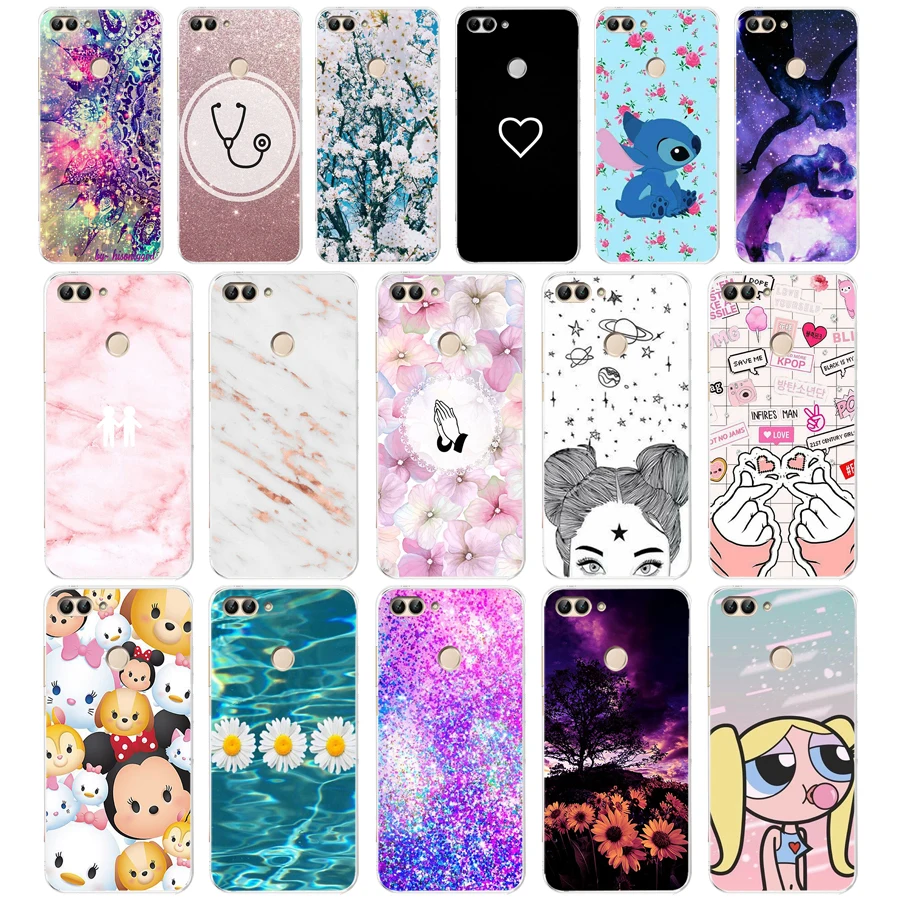 

3 Huawei P Smart Case TPU Soft Silicone Transparent Back Cover Phone Case Huawei P Smart 2018 2019 Cover FIG-LX1 Enjoy 7S Case