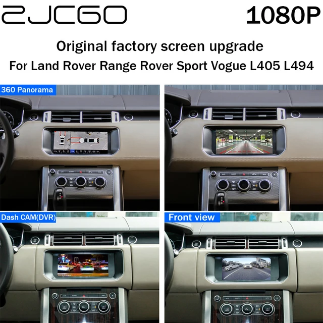 ZJCGO Factory Screen Upgrade Front Rear View Dash Cam DVR 360 Panorama Camera for Land Rover Range Rover Sport Vogue L405 L494