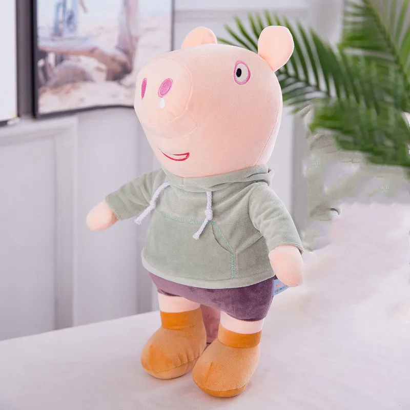 40 см новейшая оригинальная Свинка Пеппа Семья Джордж папа мама Pelucia Мягкая Плюшевая Кукла игрушки для детей подарки на день рождения - Цвет: 2