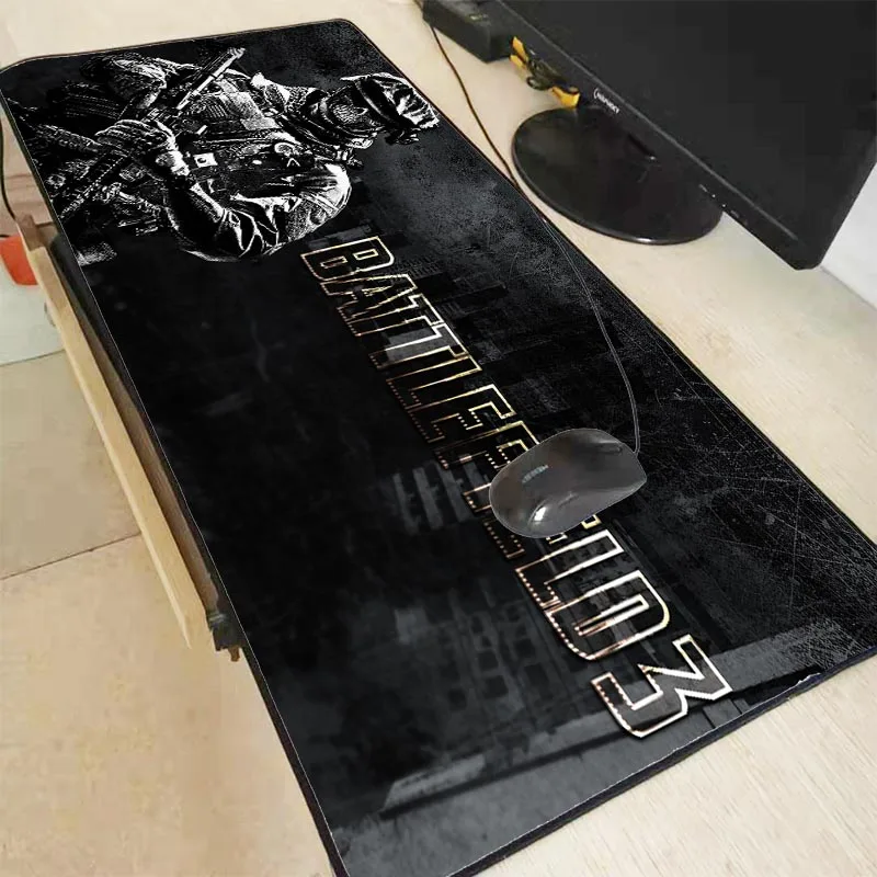  Battlefield Large Waterproof Mouse Pad Mousepad Natural Rubber Gaming Table Mouse Mat with Locking 