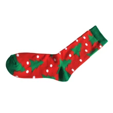 Теплые хлопковые носки без пятки в полоску с рождественским Санта-Клаусом в стиле унисекс