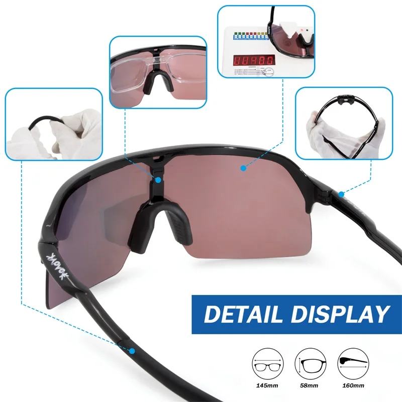 Polarized 4 Lens Cycling Glasses 2024 Men's Women's Road Bike Sport Goggle Bicycle MTB Eyewear Outdoor Sunglasses_voghion.com