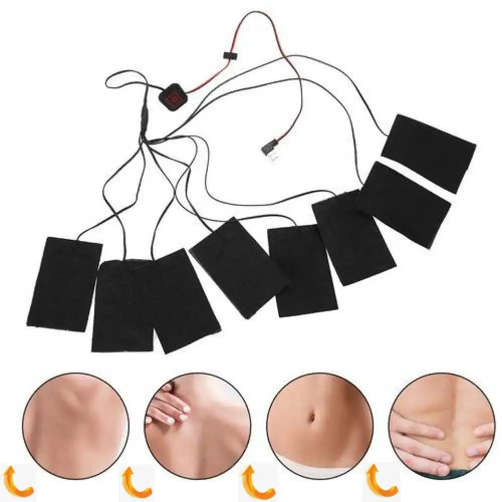 

USB Electric Clothes Heating Pad Carbon Fiber Heated Clothes Pad with Adjustable Third Gear Mat Sheet Heater For Warm Supplies