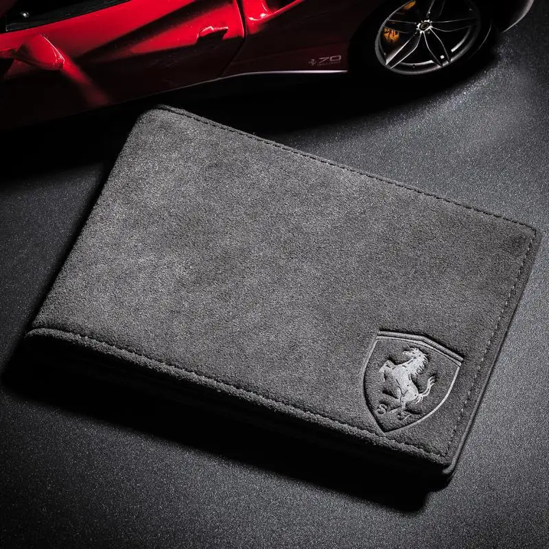 

Alcantara Suede Driving License Men's Leather Case Multi-functional License Entrainment Leaflet Traveling This ID Card Bag