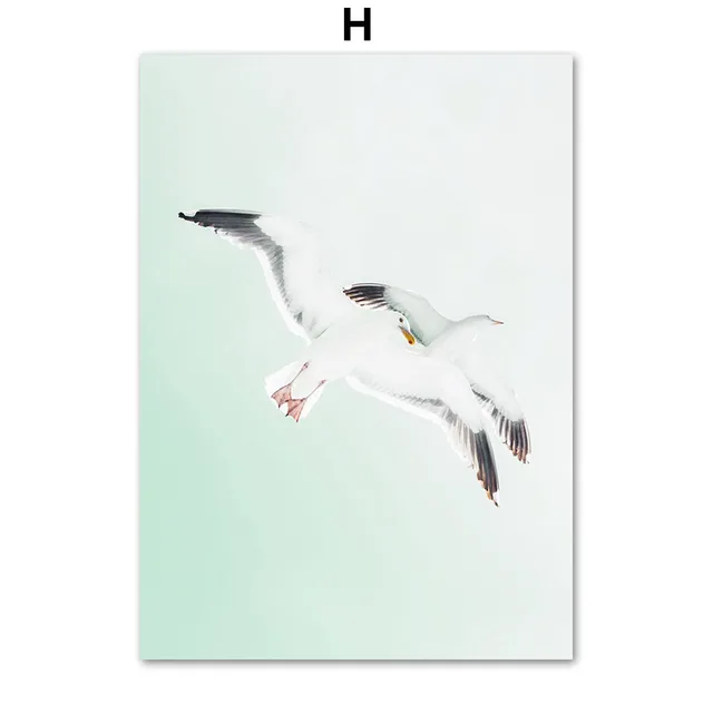 Pink Beach Sea Waves Flamingo Flower Car Wall Art Canvas Painting Nordic Posters And Prints Wall Pictures For Living Room Decor H