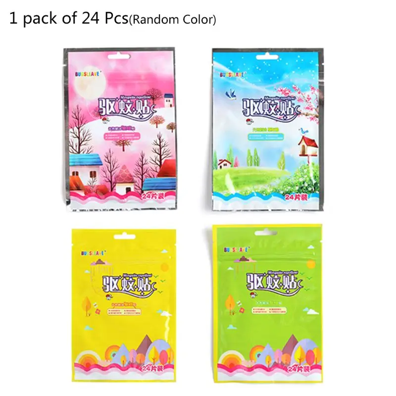 

24pcs/set Cartoon Mosquiot Repellent Stickers Anti Mosquito Bug Patches Essential Oil Repeller Killer Paste for Kids Baby