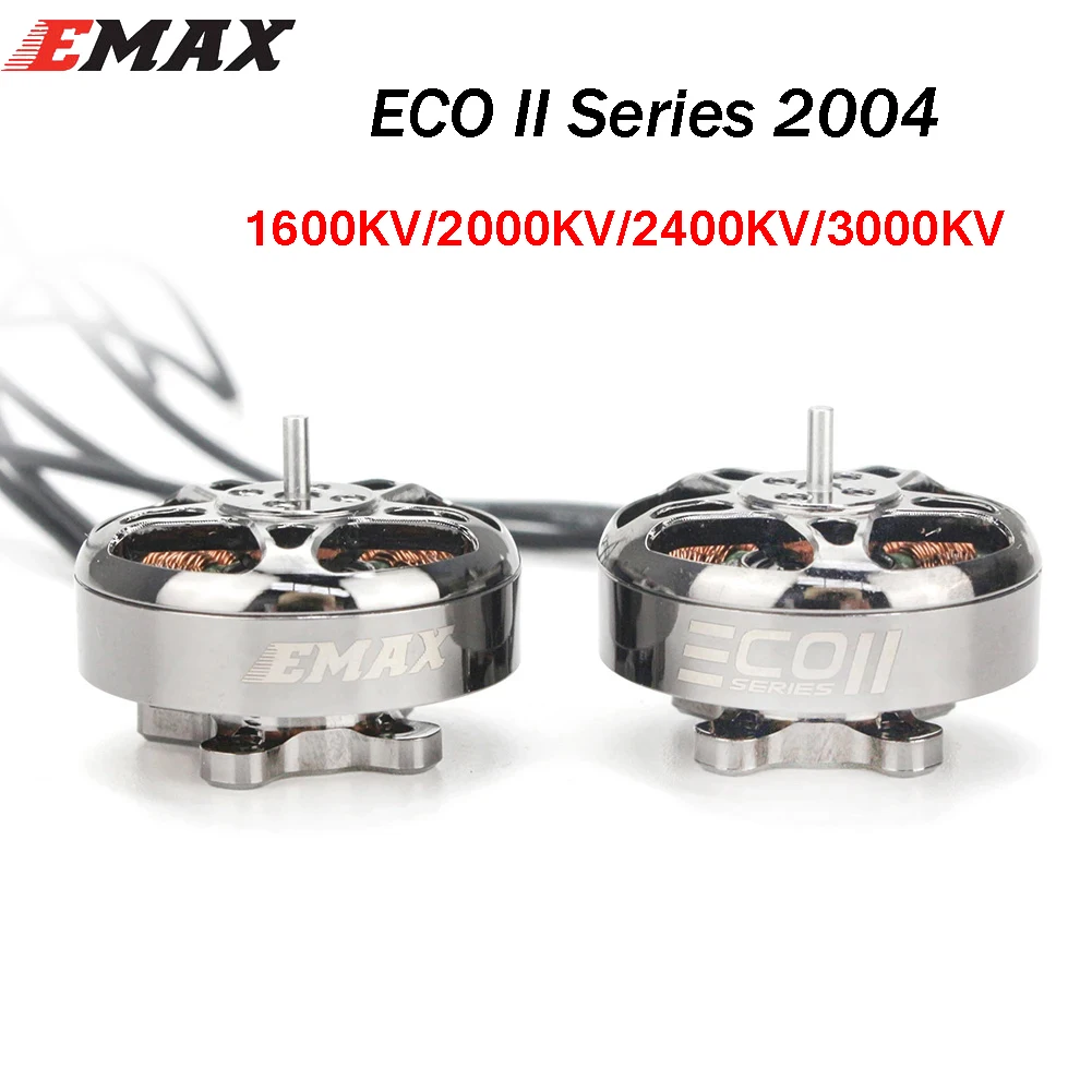 

1 / 2 / 4pcs Emax ECO II Series 2004 1600KV 2000KV 2400KV 3000KV Brushless Motor for RC Drone FPV Racing