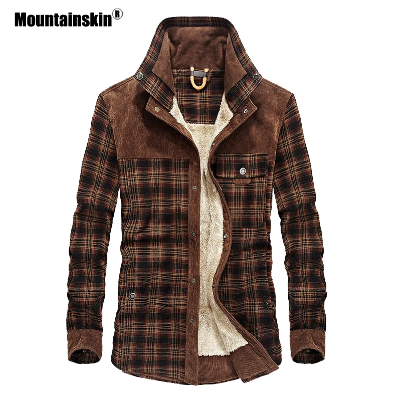 Online Mountainskin männer Warme Jacke Fleece Dicken Armee Mantel Herbst Winter Jacke Männer Slim Fit Kleidung Herren Marke Kleidung SA831