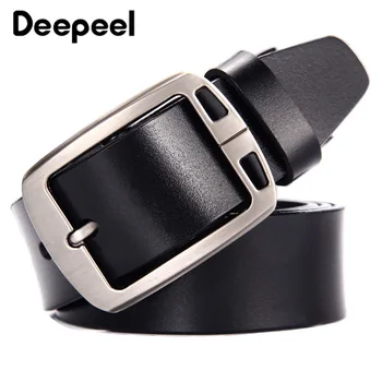 

Deepeel Genuine Leather For Men High Quality Pin Buckle Cowskin Casual Belts Business Belt Widened Retro Cowboy waistband